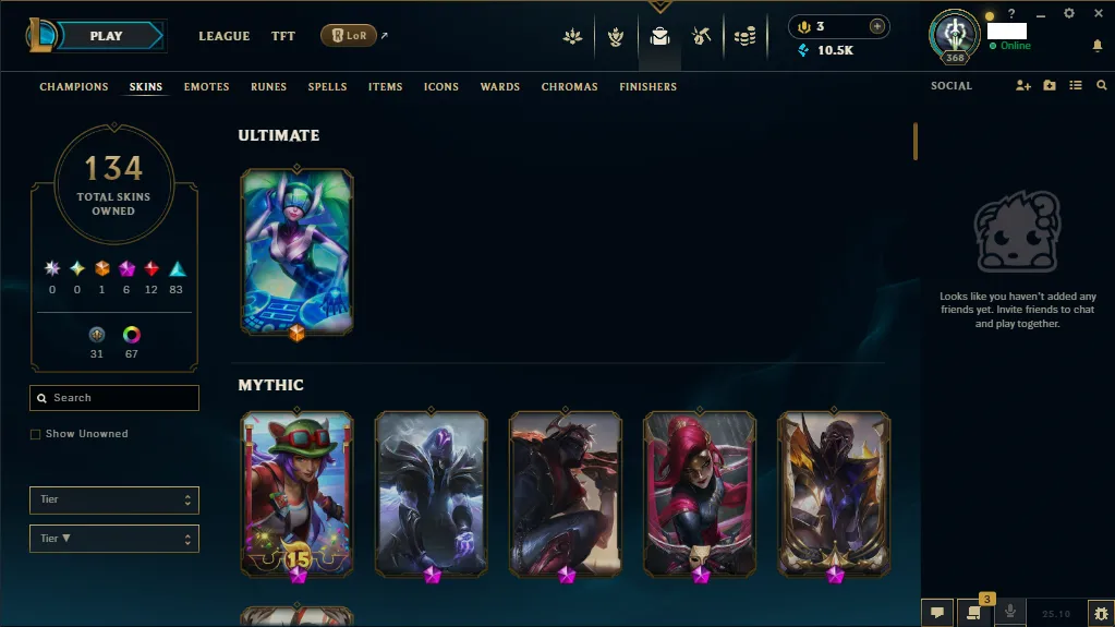 🏆 EUNE New Season⌛ Silver 3 🚀  level 386⌛Full Champ 💯+134 SKIN  ❤️ Recovery Info ✅ 