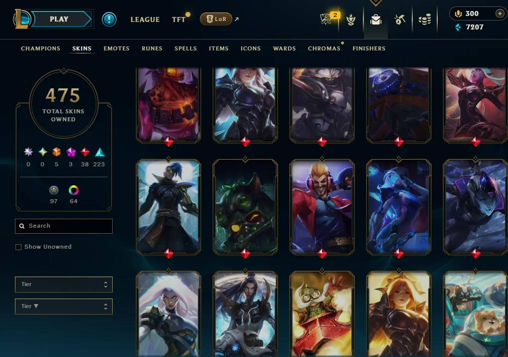 👑(EUW) SILVER III(100% WR, SUPER HIGH ELO) 🚀475 SKIN