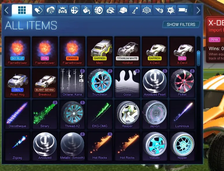 STOCK724 //Fennec, Titanium White Hotshot, 25+ Black Markets, Anodized Pearl, Painted Cars & Wheels (K)