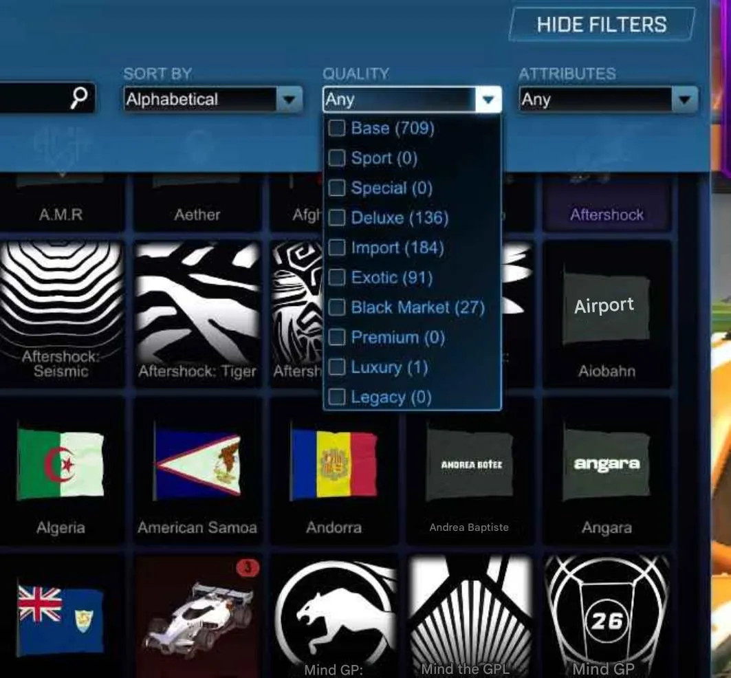 STOCK812 //Fennec, Titanium White Road Hog, Black Market Goal Explosions, 250+ Exotic/Import Items (K)