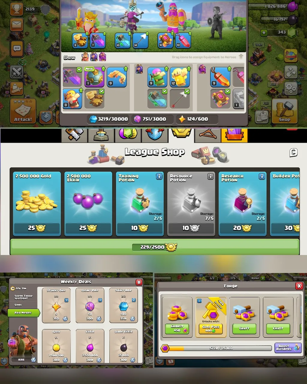 C045 TH12 - XP142 - 326 GEMS - CN 500 GEMS - BK50 SKIN2 SB1 - AQ59 SKIN2 - GW33 SKIN SUMMER WARDEN - BM20 - BC15