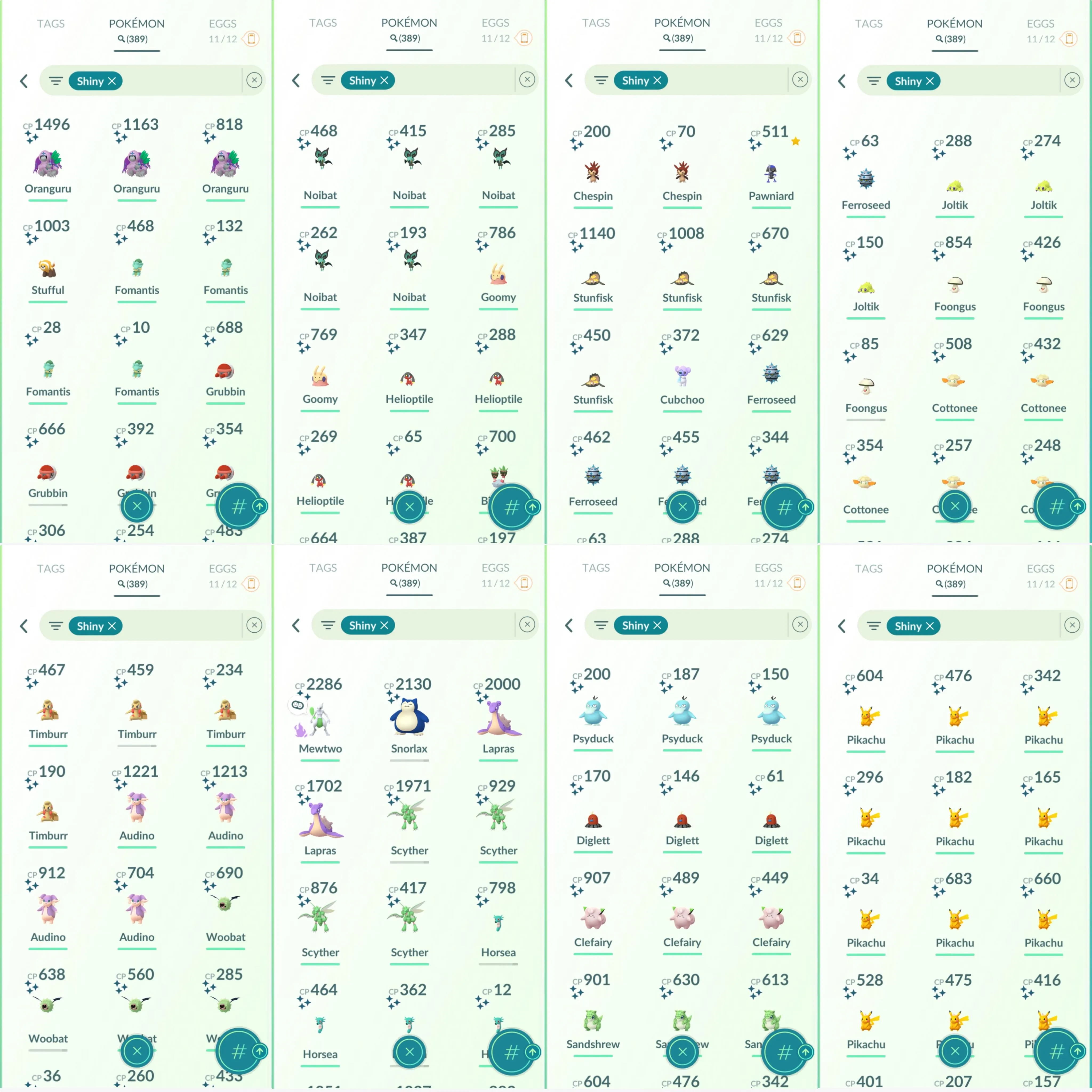 790 mystic lv40 Premium Shiny account: 389 shiny tradeable with rare shiny pokemon. Diancie ready to mega evolve. Shiny: shadow