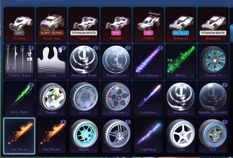 STOCK782 //Fennec, Titanium White Paladin & Breakout, 35+ Cars, 20+ Black Markets, Anodized Pearl, Reaper, NeYoYo (K)