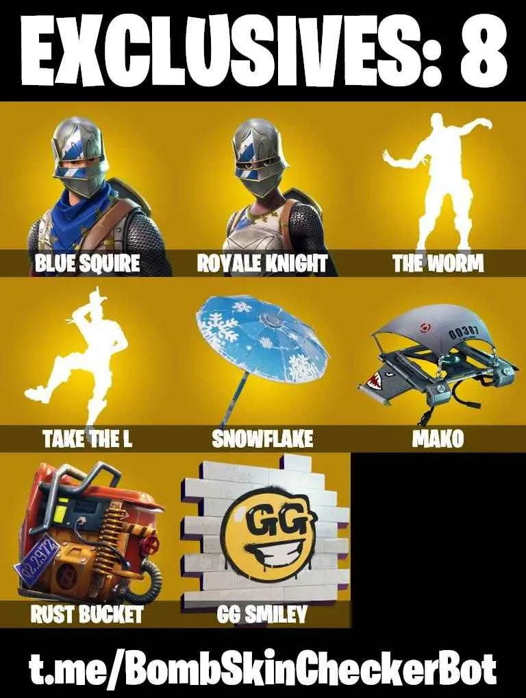 ❤️10 SKINS❤️46 COSMETICS❤️TAKE THE L❤️MAKO❤️ROYALE KNIGHT❤️BLUE SQUIRE❤️THE WORM❤️SNOWFLAKE❤️RUST BUCKET❤️CAN PLAY ON PSN❤️XBOX❤️PC❤️NINTENDO❤️MOBILE❤️0 VBUCKS❤️FULL EMAIL ACCESS❤️