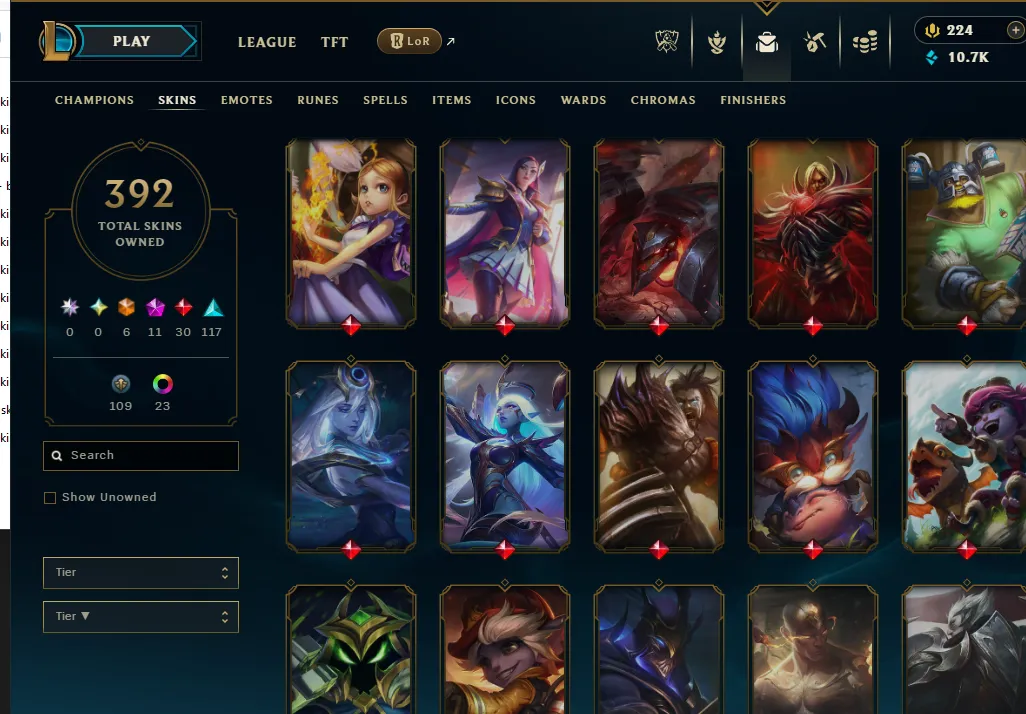 👑(EUW) GOLD I (100% WR, SUPER HIGH ELO) 🚀392 SKIN