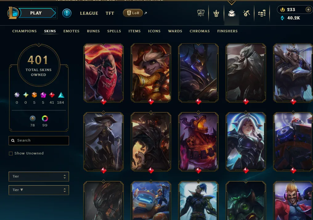 👑(EUW) UNRANKED ( HIGH ELO ) 🚀401 SKIN