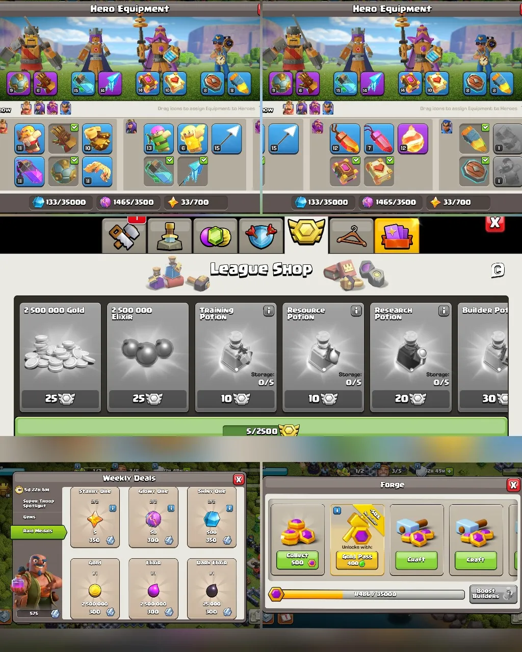C055 TH13 - XP185 - 115 GEMS - CN 1,000 GEMS - BK72 SKIN3 GG6 SB9 - AQ75 SKIN CLOCKWORK QUEEN FA14 - GW50 SKIN CLOCKWORK WARDEN