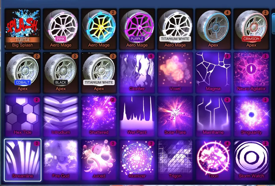 STOCK629 //Titanium White Apex Aero Mage Car Collection with 80 Black Market Decals (K)