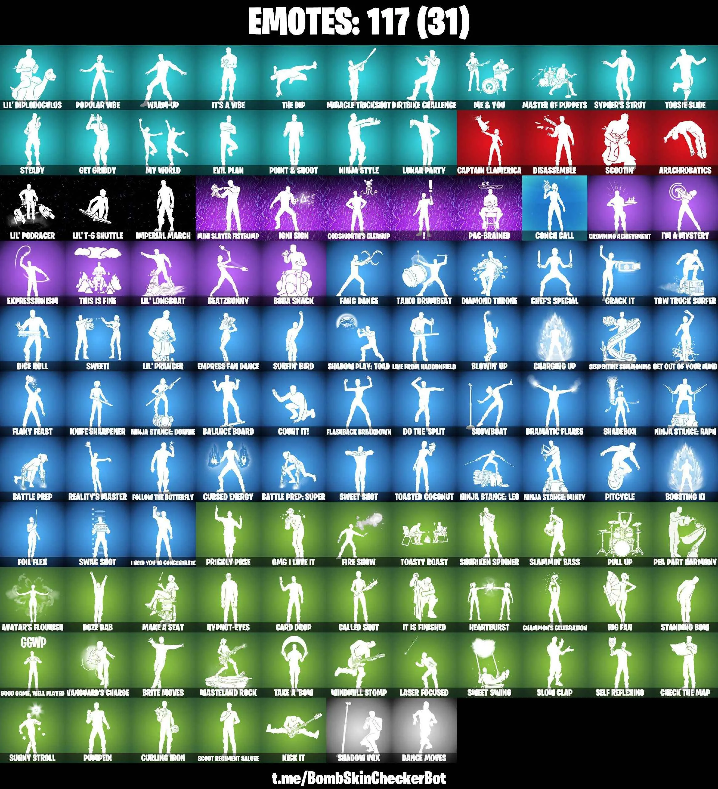❤️111 SKINS❤️YUJI ITADORI❤️STREETWEAR YUJI ITADORI❤️GET GRIDDY❤️BACKLASH❤️SKULL TROOPER❤️SPIDER-GWEN STACY❤️CLONE TROOPER❤️AHSOKAS CLONE TROOPER❤️WOLF PACK TROOPER❤️ANAKIN SKYWALKER❤️DARTH MAUL❤️AHSOKAS TANO❤️DARTH VADER❤️CORUSCANT GUARD❤️ERA(MAX)❤️