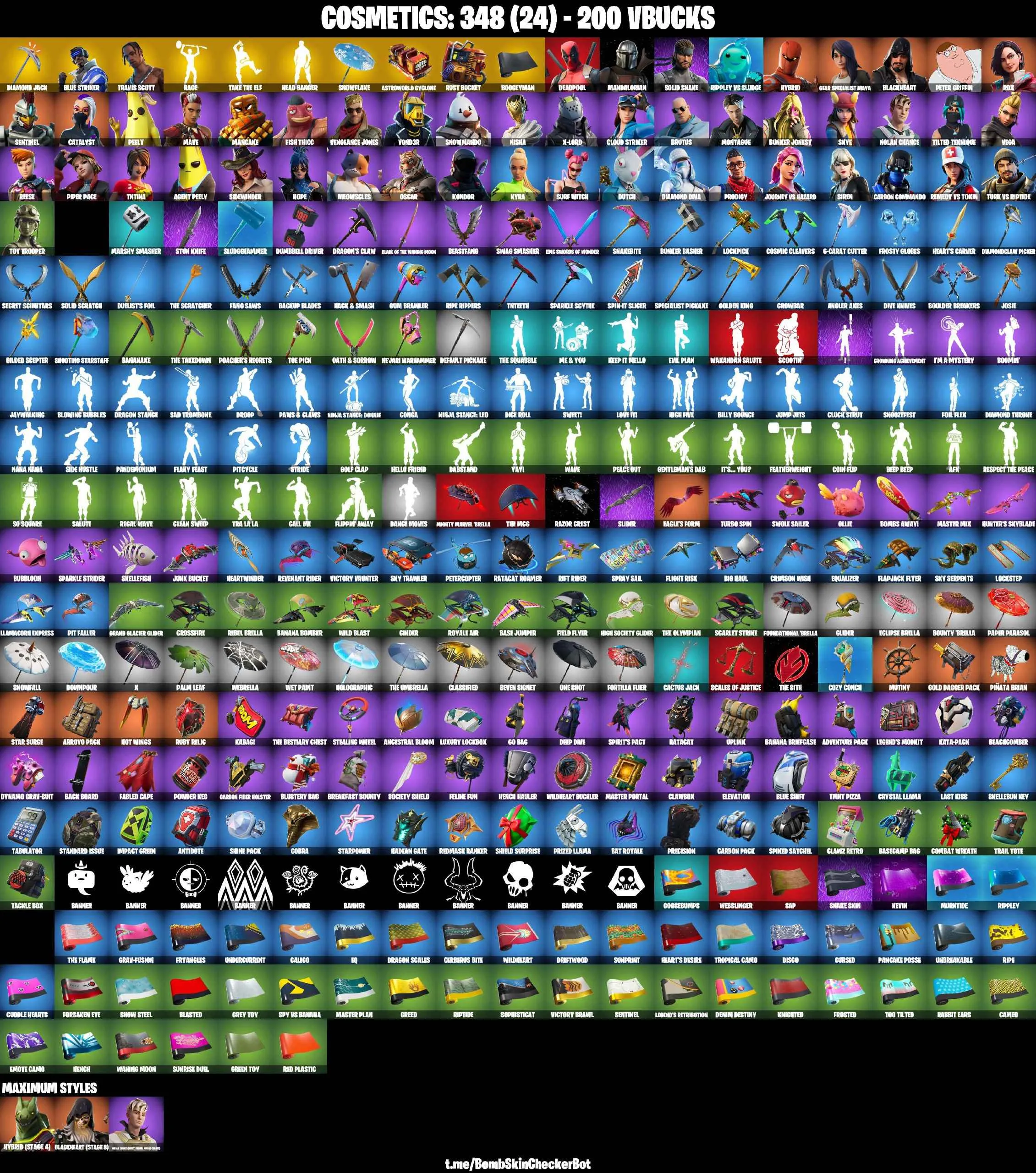 ❤️51 SKINS❤️TRAVIS SCOTT❤️TOY TROOPER❤️MANDALORIAN❤️MAYA❤️HOPE❤️AGENT PEELY❤️HYBRID(STAGE 4)❤️BLACKHEART(STAGE 8)❤️SKYE❤️SNOWFLAKE❤️TAKE THE ELF❤️CAN PLAY ON PSN❤️XBOX❤️PC❤️NINTENDO❤️MOBILE❤️200 VBUCKS❤️FULL EMAIL ACCESS❤️