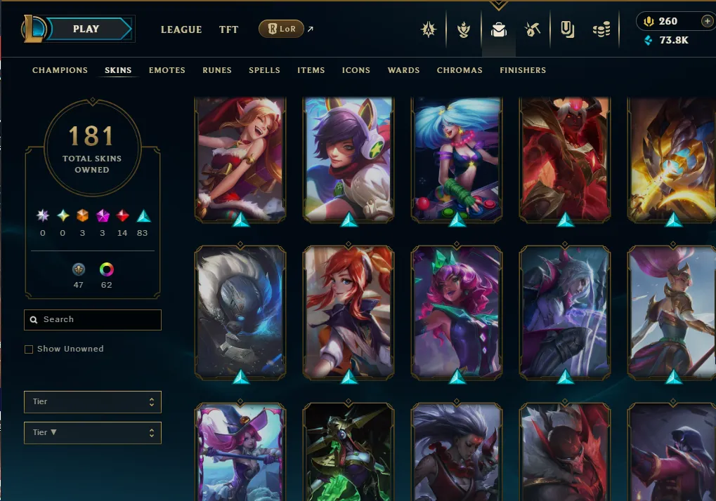 👑(EUW) EMERALD 3 (MASTER 500LP LAST SS) 🚀181 SKIN