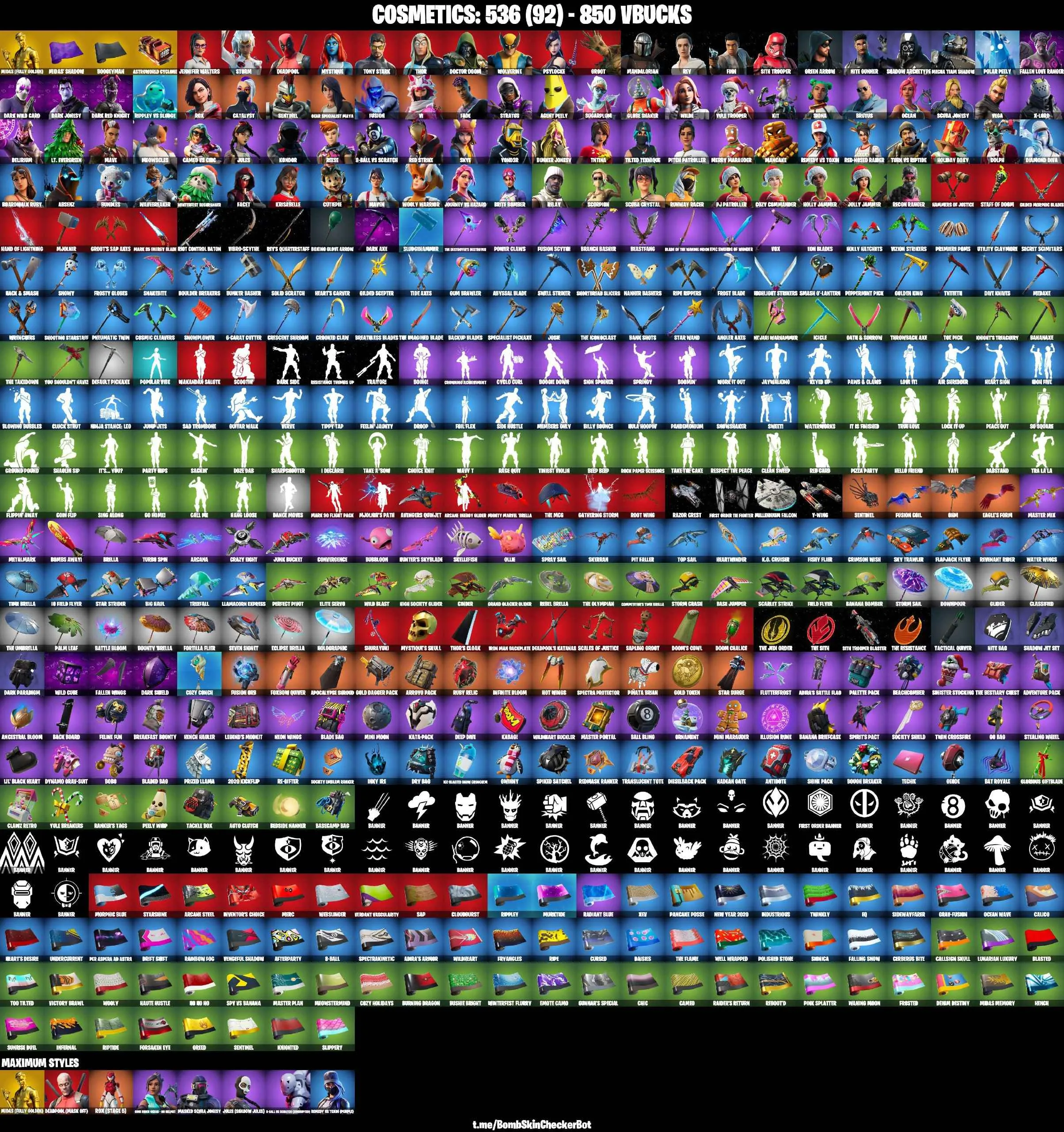 ❤️90 SKINS❤️MANDALORIAN❤️REY❤️FINN❤️SITH TROOPER❤️STAR WAND❤️GOLDEN MIDAS❤️MAYA❤️VI❤️JULES(MAX)❤️MERRY MARAUDER❤️PJ PATROLLER❤️COZY COMMANDER❤️HOLLY JAMMER❤️JOLLY JAMMER❤️RECON RANGER❤️RELAY❤️SCORPION❤️ASTROWORLD CYCLONE❤️PEPPERMINT PICK❤️CAN PLAY ON PSN❤️