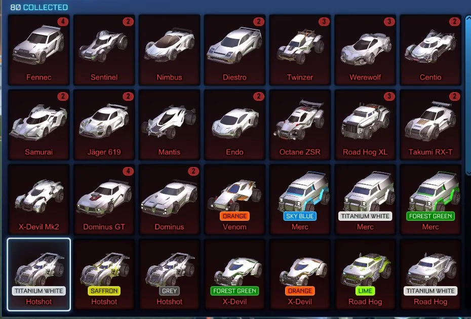 STOCK560 //ACC with Fennec, Titanium White Standard Boost, 30+ Black Markets, Painted Mercs, TW Hotshot (K)