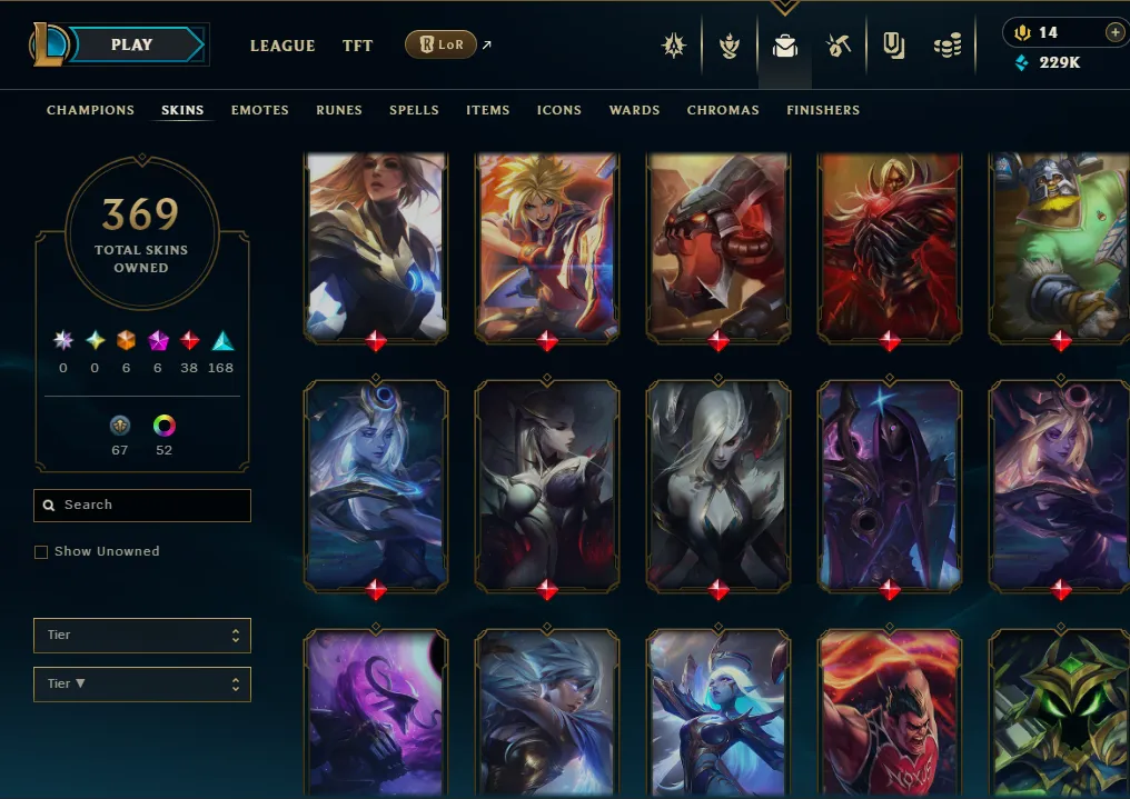 👑(EUW) EMERALD III (LAST SEASON) 🚀369 SKIN