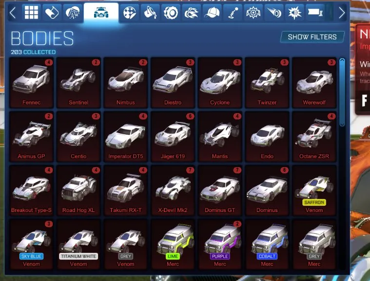 STOCK692 //TW Octane Fennec Luxury Inventory – 200+ Bodies, Apex & Aero Mage Wheels, Black/TW Tactical Nuke (K)