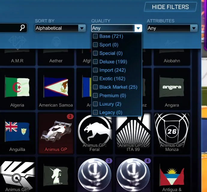 STOCK638 //Fennec, Titanium White Hotshot, TW Road Hog, TW Venom, Multiple Painted Cars, 25+ Black Market Items, 700+ Total (K)