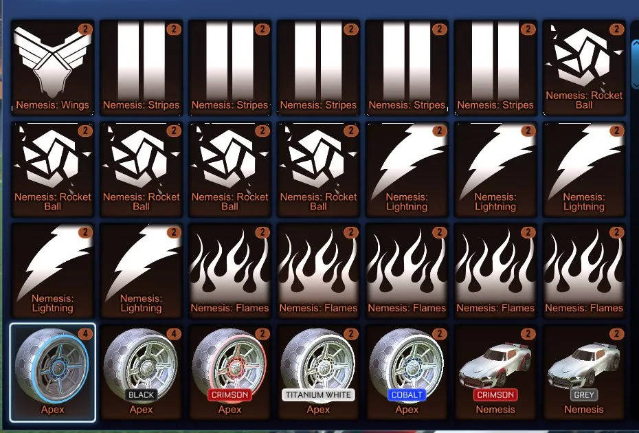 STOCK792 //TW Octane Fennec Dominus Endo TW Apex Set Black TW Tactical Nuke Big Splash Hex Tide Mainframe (K)