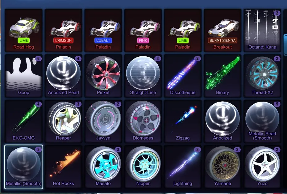 STOCK654 //ACCOUNT with Fennec, Endo, Anodized Pearl, 40+ Black Markets, Titanium White Venom, Painted Cars and Wheels (K)