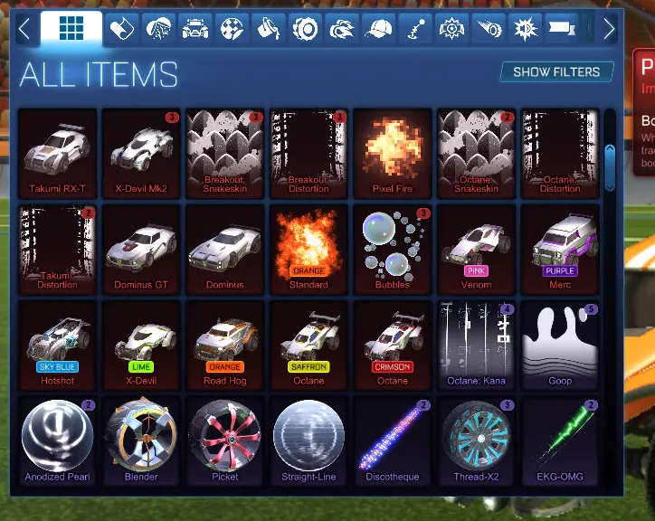 STOCK897 //Fennec Anodized Pearl 30+ Cars Breakout Centio Dominius Octane All Items (K)