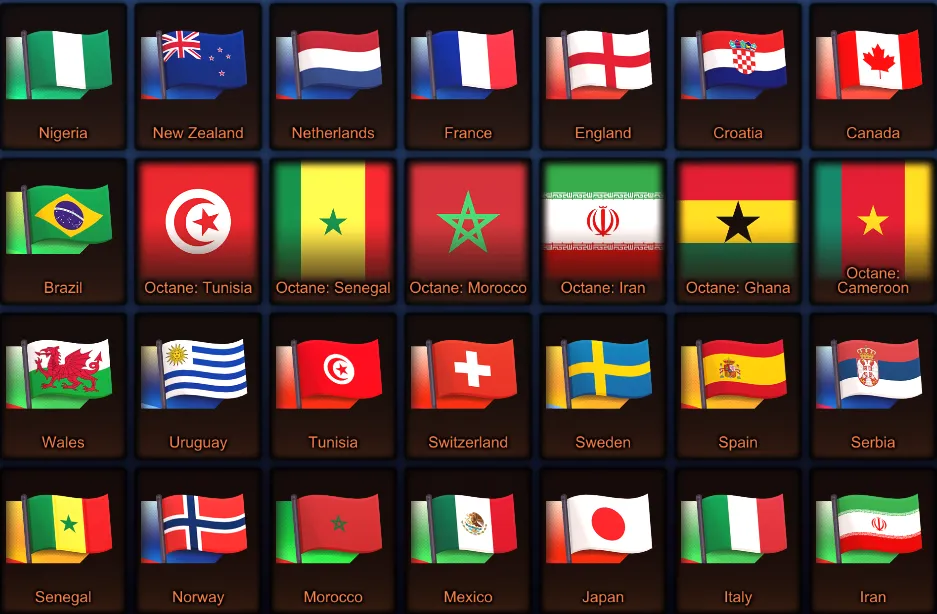 RL940 //Fennec, Porsche 911, Honda Civic, Dominus & Octane Club Skins, 5 BM, World Cup & Country Banners (K)