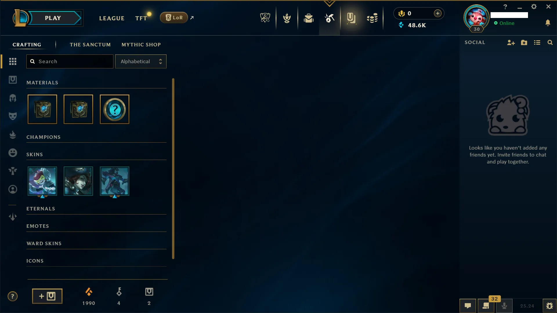 🌎NA 🏆Ranked Ready⭐W10-0L❄️+48K 🔥3 Skins in loot ✅️Acces Email🚀instant delivery