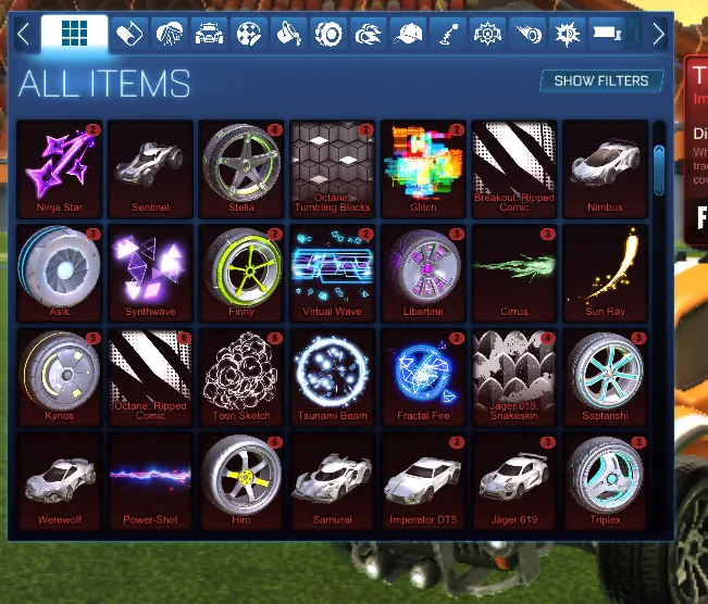 STOCK964 //Fennec Octane Breakout Mantis 200+ Wheels Bodies Boosts Imports Exotics (K)