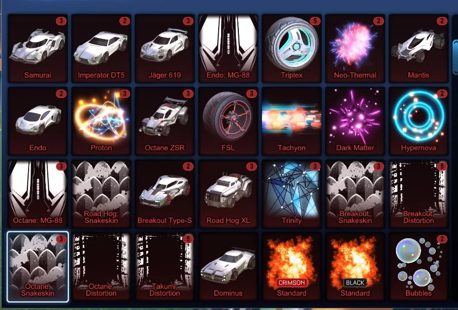 STOCK755 //Dominus, Mantis, Sky Blue & Crimson Octane, 250+ Black Markets / Exotics / Imports (K)