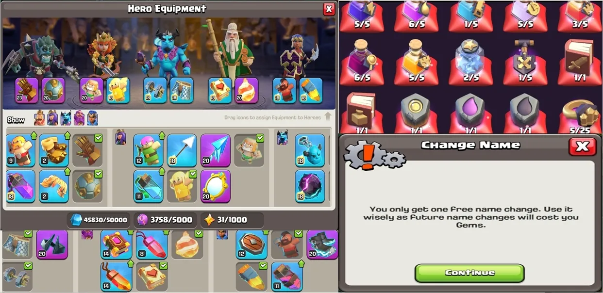 TH18 HIGH HERO 🔥 | EXP 224 | 5 HERO ACTIVE 81/80/77/75/50 | RENAME READY