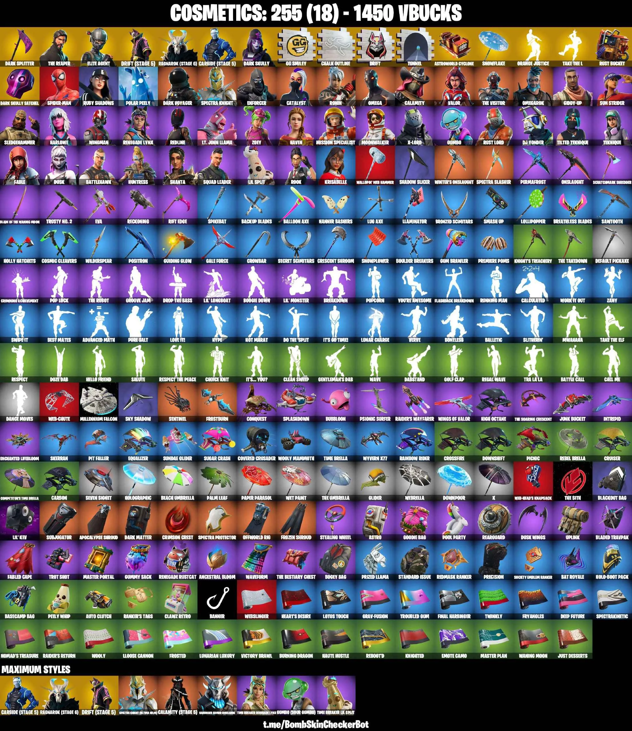 ❤️46 SKINS❤️DARK SKULLY❤️TAKE THE L❤️THE REAPER❤️ELITE AGENT❤️OMEGA❤️ORANGE JUSTICE❤️ZOEY❤️ROOK❤️DRIFT(STAGE 5)❤️RAGNAROK(STAGE 6)❤️CARBIDE(STAGE 5)❤️POLAR PEELY❤️ASTROWORLD CYCLONE❤️SNOWFLAKE❤️RUST BUCKET❤️CAN PLAY ON PSN❤️XBOX❤️PC❤️NINTENDO❤️MOBILE❤️