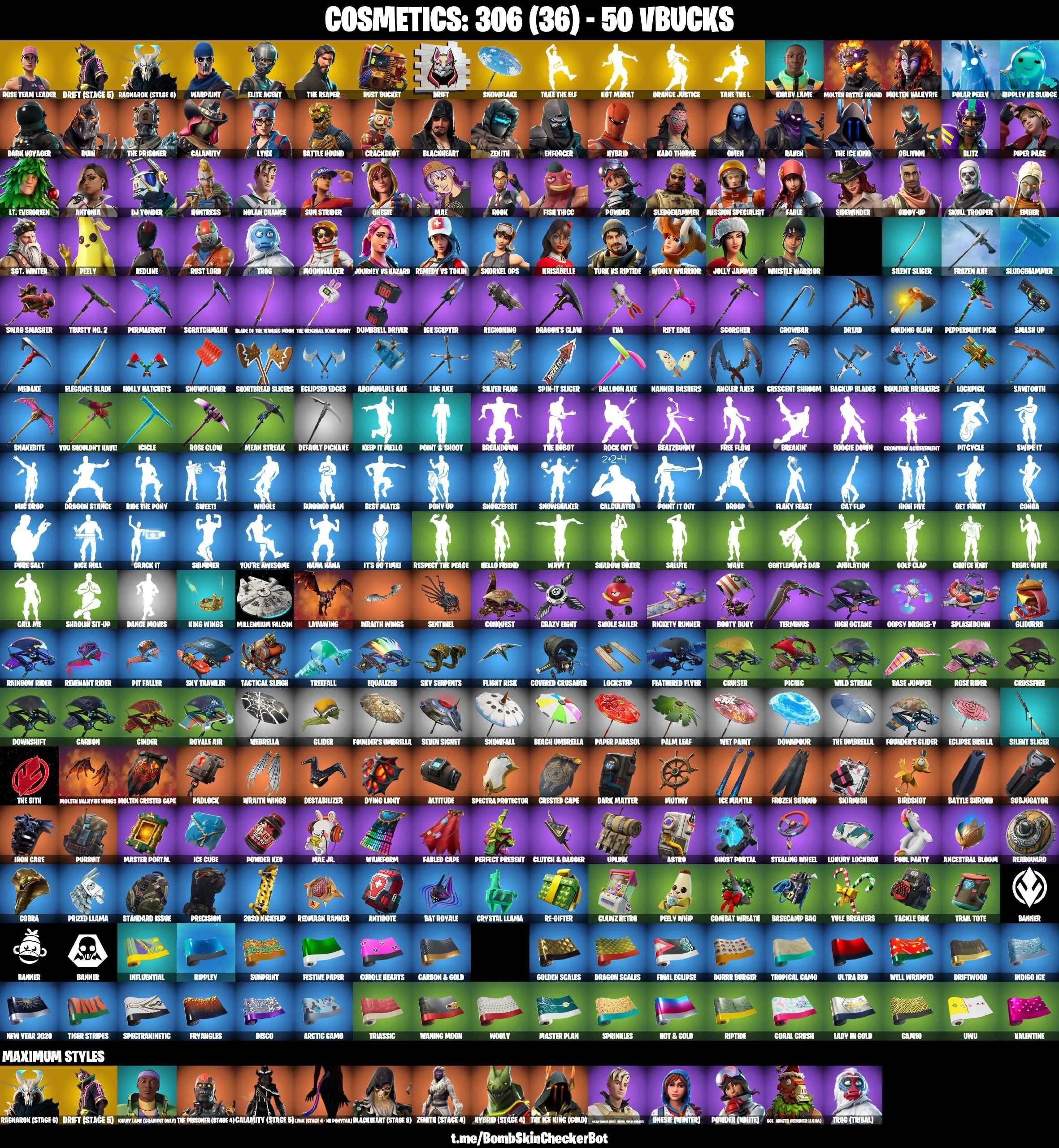 ❤️62 SKINS❤️TAKE THE L❤️THE REAPER❤️ELITE AGENT❤️OG STW❤️SKULL TROOPER❤️ORANGE JUSTICE❤️ONESIE(MAX)❤️ROOK❤️PEELY❤️DRIFT(STAGE 5)❤️RAGNAROK(STAGE 6)❤️LYNX(STAGE 4)❤️SNOWFLAKE❤️RUST BUCKET❤️PEPPERMINT PICK❤️CAN PLAY ON PSN❤️XBOX❤️PC❤️NINTENDO❤️MOBILE❤️