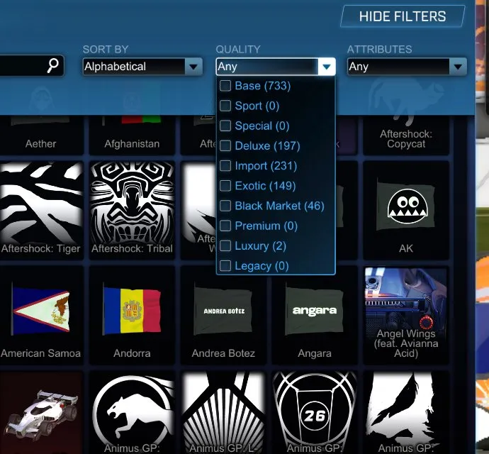 STOCK653 //Account with Fennec, Endo, Anodized Pearl, 40+ Black Markets, Painted Cars and Wheels (K)