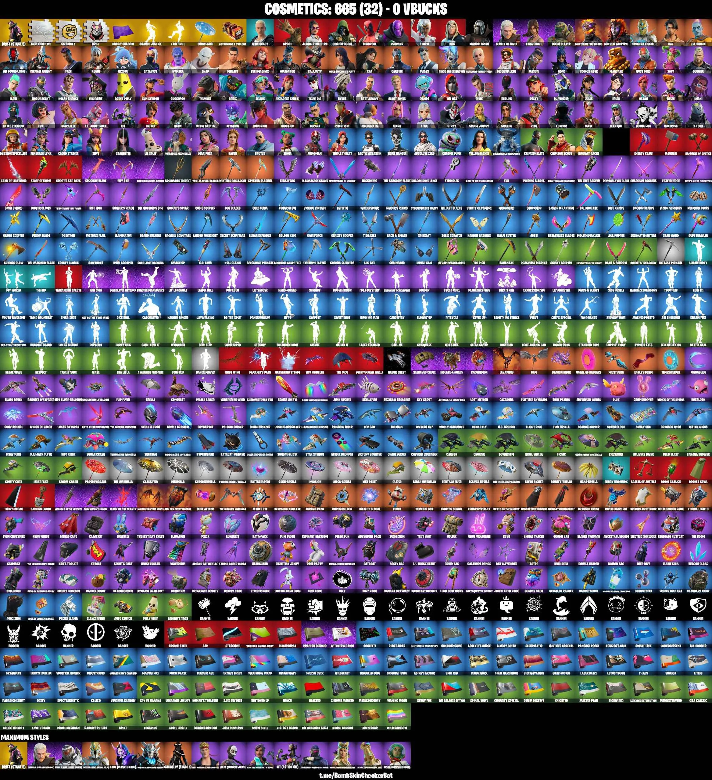 ❤️119 SKINS❤️TAKE THE L❤️LARA CROFT❤️MANDALORIAN❤️ORANGE JUSTICE❤️SKULL RANGER❤️STAR WAND❤️MAYA❤️JULES(MAX)❤️ZOEY❤️TSUKI 2.0❤️EVIE❤️CHARLOTTE❤️MARIPOSA❤️MEOW SKULLS❤️TOONA FISH❤️DRIFT(STAGE 5)❤️ASTROWORLD CYCLONE❤️SNOWFLAKE❤️SKULLY SCEPTRE❤️CAN PLAY ON PSN❤️