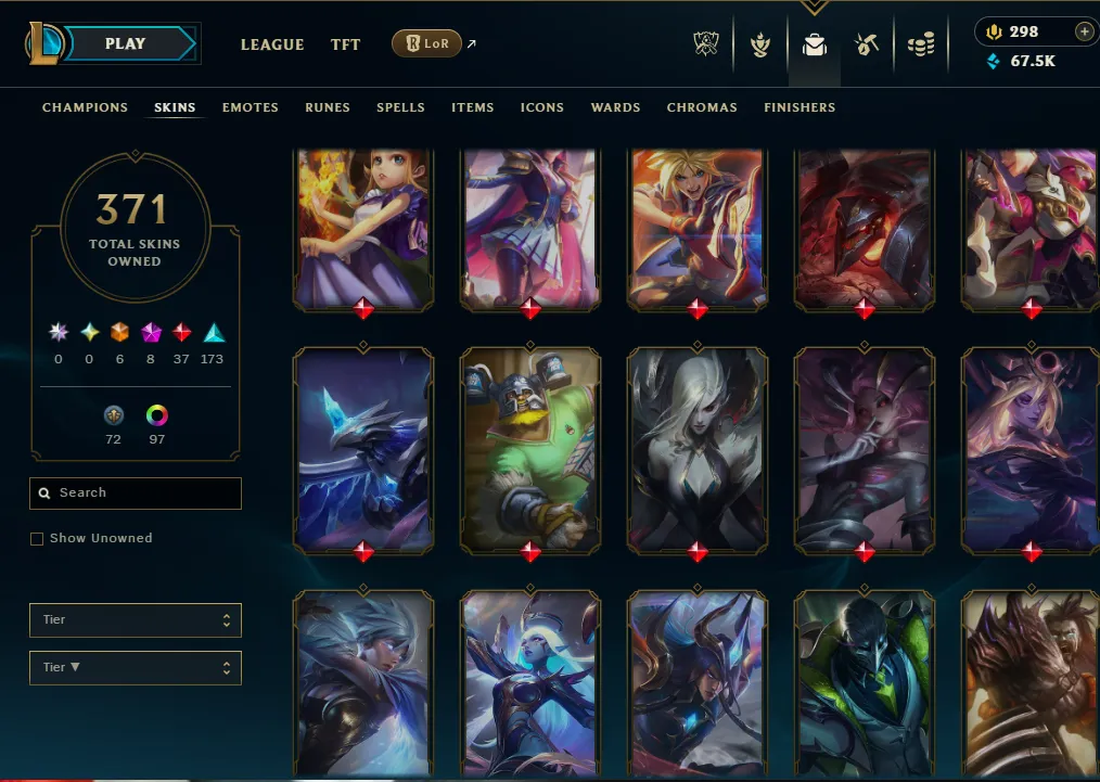 👑(EUW) SILVER II (100% WR, SUPER HIGH ELO) 🚀371 SKIN