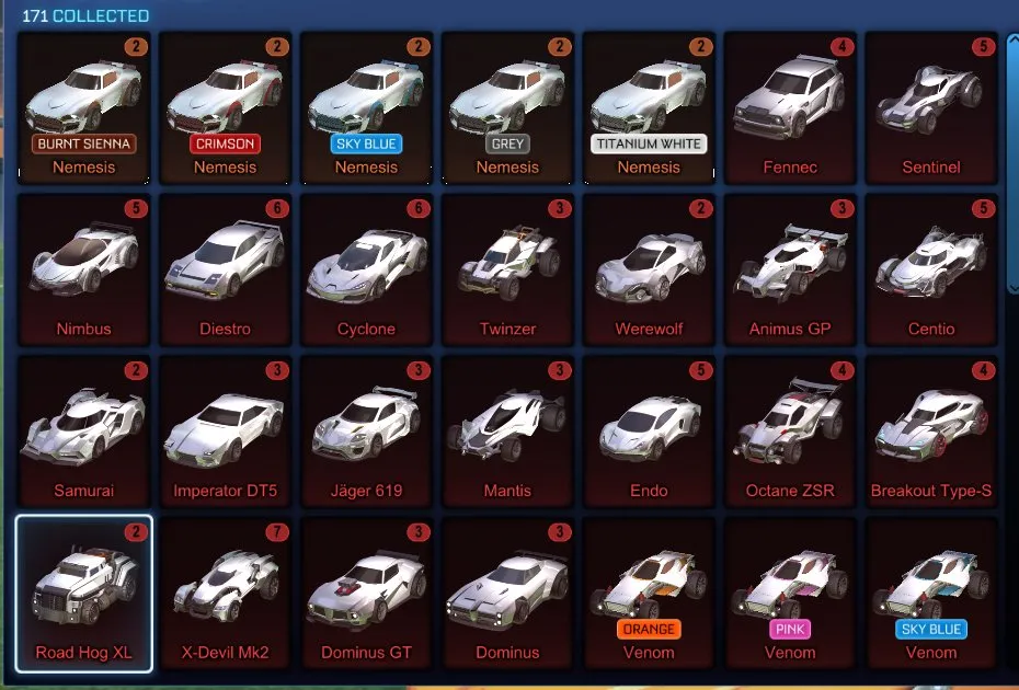 STOCK770 //Titanium White & Painted Nemesis, TW Octane, Fennec, TW Tactical Nuke, Big Splash, Dueling Dragons(K)