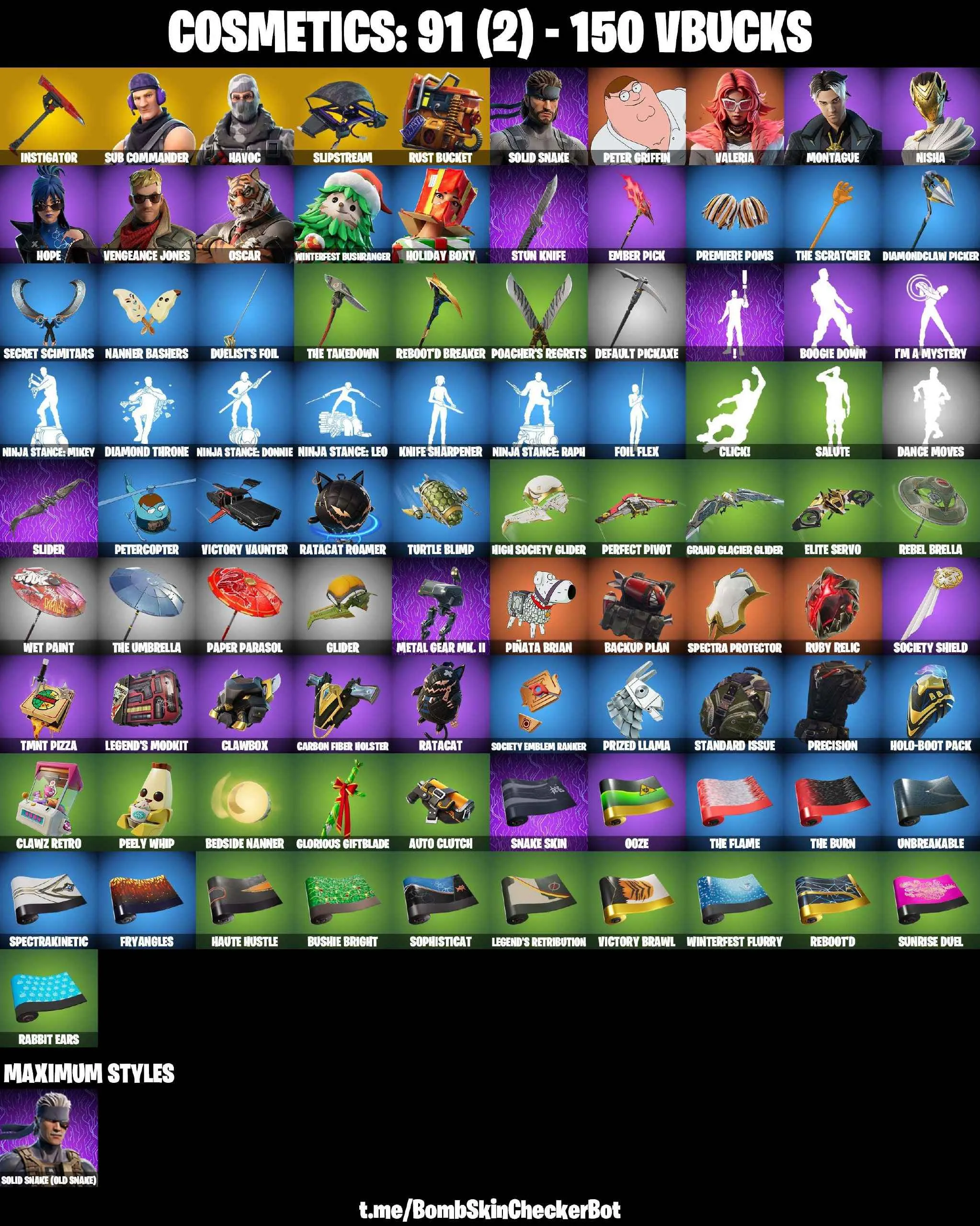 ❤️12 SKINS❤️HAVOC❤️SUB COMMANDER❤️HOPE❤️NISHA❤️OSCAR❤️MONTAGUE❤️RUST BUCKET❤️PEELY WHIP❤️CAN PLAY ON PSN❤️XBOX❤️PC❤️NINTENDO❤️MOBILE❤️150 VBUCKS❤️FULL EMAIL ACCESS❤️