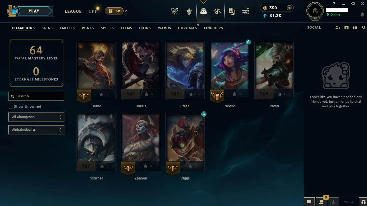 NA🏆 Level 30✔️Aram Level 💎 350RP ⭐ Hand Level💰30+K BE 🔑Unverified | Ranked Ready 🚀 Fast Delivery