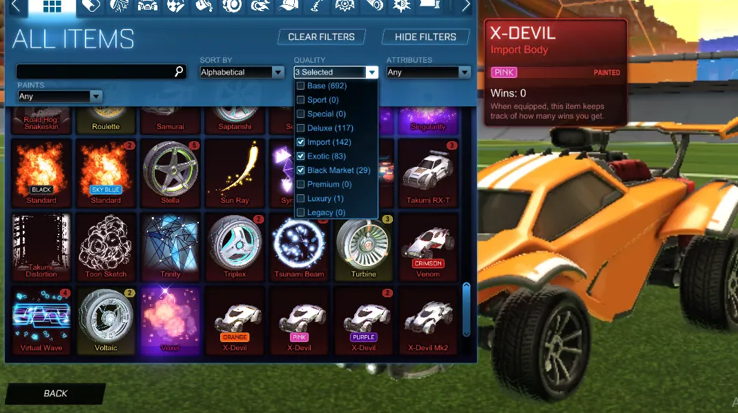 STOCK862 //Fennec X-Devil Black Standard Boost 66 Bodies 30+ Cars Import Bodies (K)