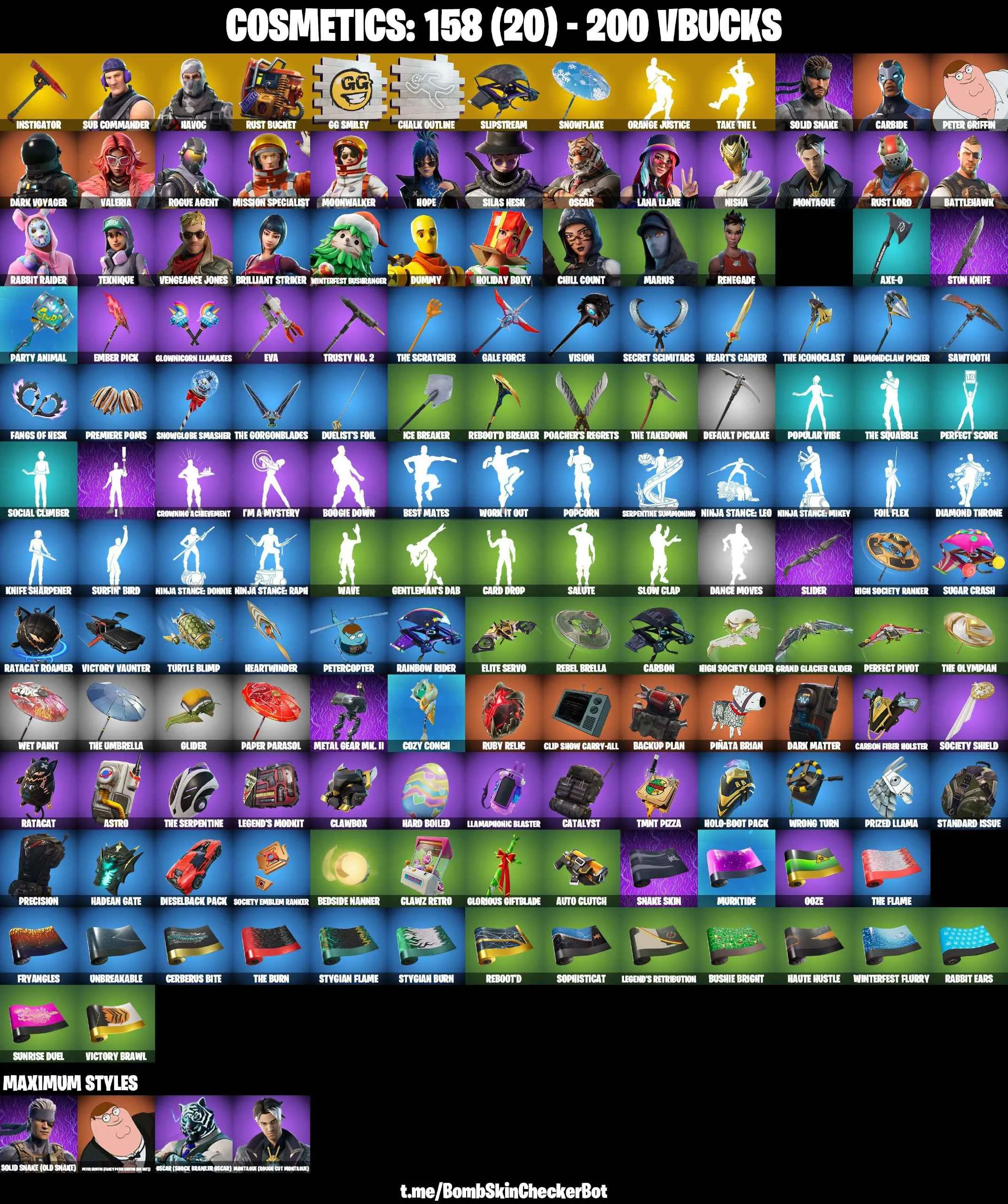 ❤️29 SKINS❤️TAKE THE L❤️ORANGE JUSTICE❤️HAVOC❤️SUB COMMANDER❤️DUMMY❤️HOPE❤️NISHA❤️MARIUS❤️RENEGADE❤️CHILL COUNT❤️SNOWFLAKE❤️RUST BUCEKT❤️ICE BREAKER❤️CAN PLAY ON PSN❤️XBOX❤️PC❤️NINTENDO❤️MOBILE❤️200 VBUCKS❤️FULL EMAIL ACCESS❤️