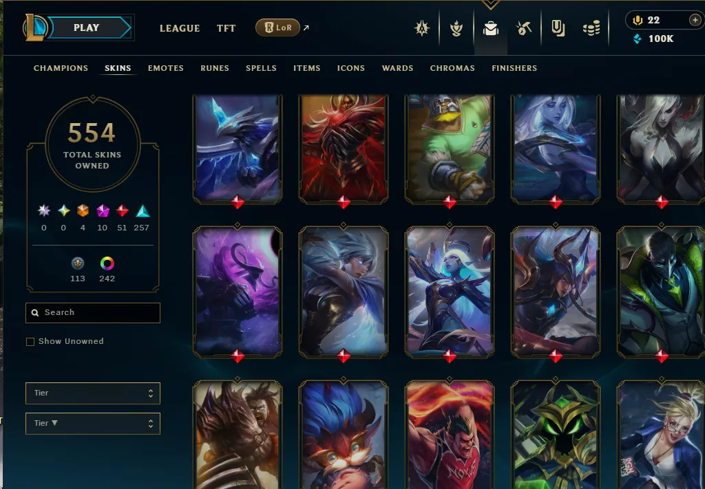 👑(EUW) UNRANKED (SUPER HIGH ELO) 🚀554 SKIN