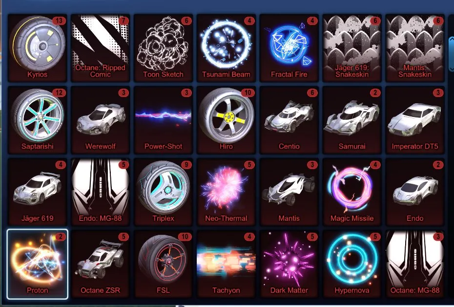 STOCK463 //Dominus, Endo, Werewolf, Octane ZSR, Centio, Jäger 619, Mantis, Cyclone, Nimbus, Takumi RX-T, (K)