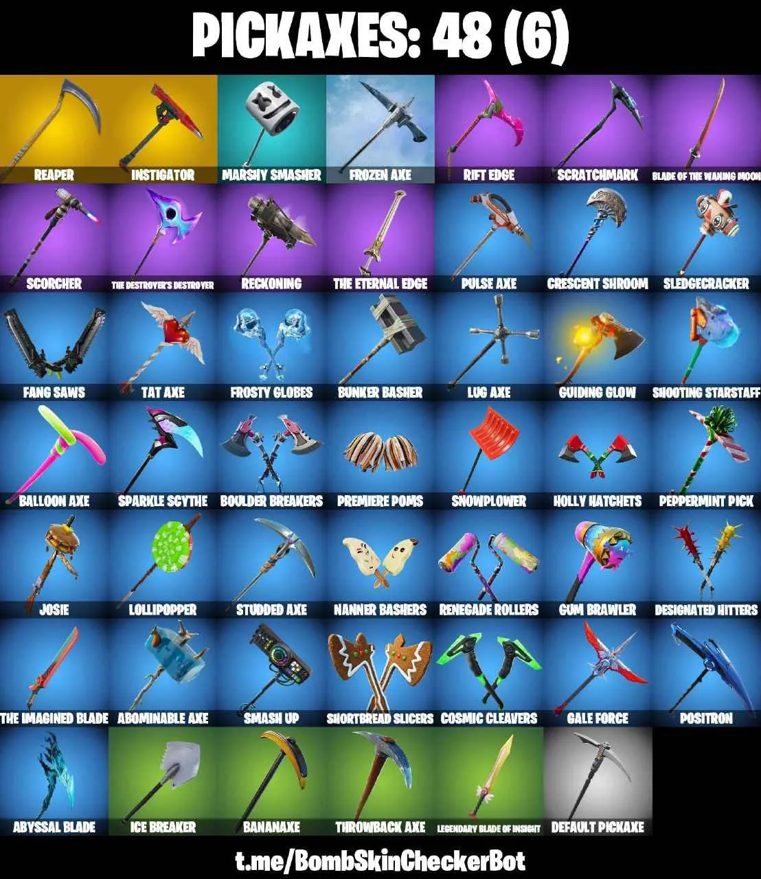 ❤️66 SKINS❤️BLUE SQUIRE❤️FISHSTICK(MAX)❤️HAVOC❤️SUB COMMANDER❤️SKULL TROOPER❤️WHIPLASH❤️ORANGE JUSTICE❤️RAMBUNCTIOUS❤️ZOEY❤️AURA❤️BULLSEYE❤️DRIFT(STAGE 5)❤️LYNX(STAGE 4)❤️ASTROWORLD CYCLONE❤️RUST BUCKET❤️REAPER❤️ICE BREAKER❤️PEPPERMINT PICK❤️TAKE THE ELF❤️