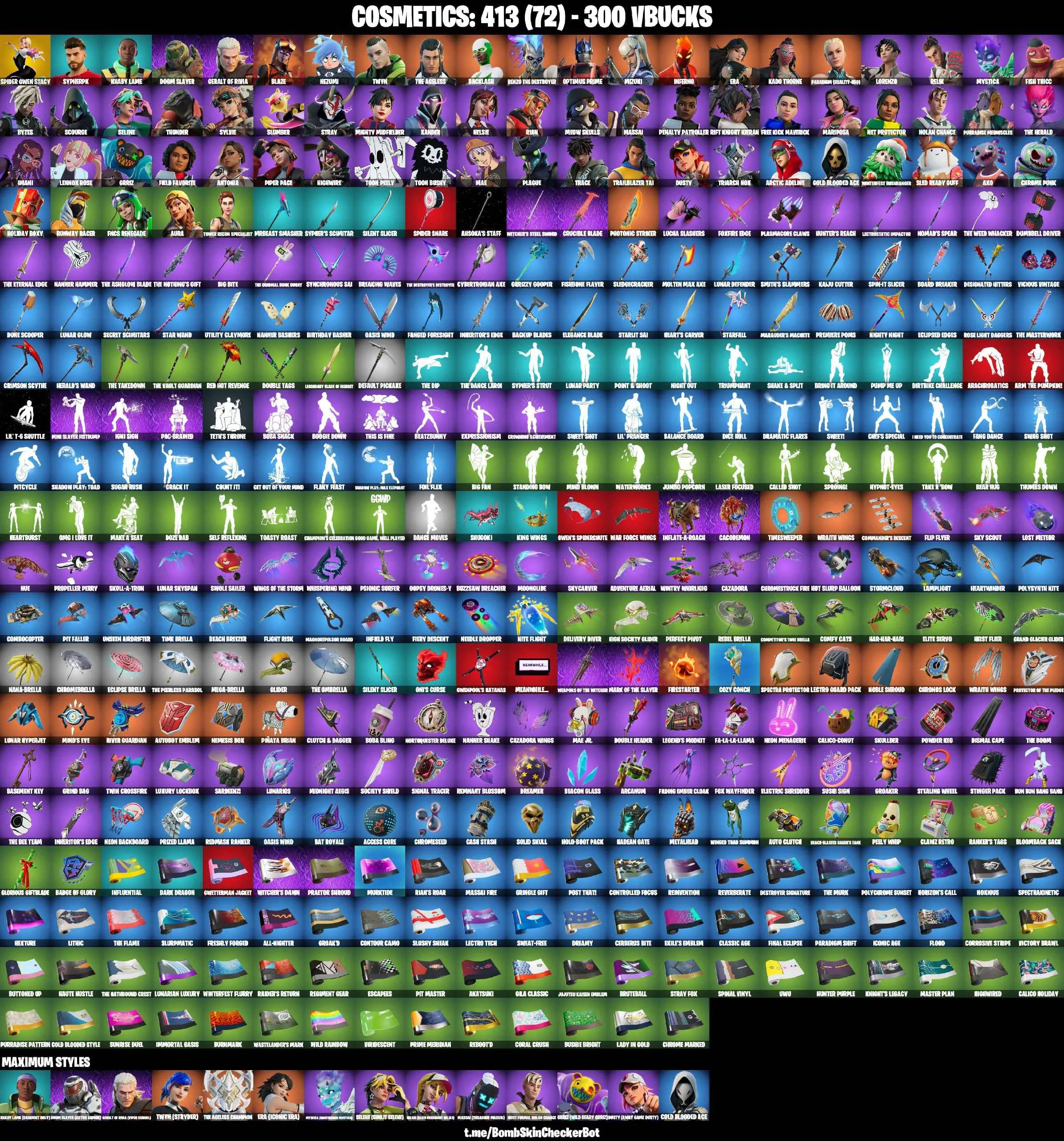 ❤️68 SKINS❤️BACKLASH❤️SPIDER-GWEN STACY❤️STAR WAND❤️ERA(MAX)❤️MYSTICA(MAX)❤️HELSIE(MAX)❤️MARIPOSA❤️AURA❤️MEOW SKULLS❤️BYTES❤️TOON PEELY❤️FNCS RENEGADE❤️TOWER RECON SPECIALIST❤️CAN PLAY ON PSN❤️XBOX❤️PC❤️NINTENDO❤️MOBILE❤️300 VBUCKS❤️FULL EMAIL ACCESS❤️
