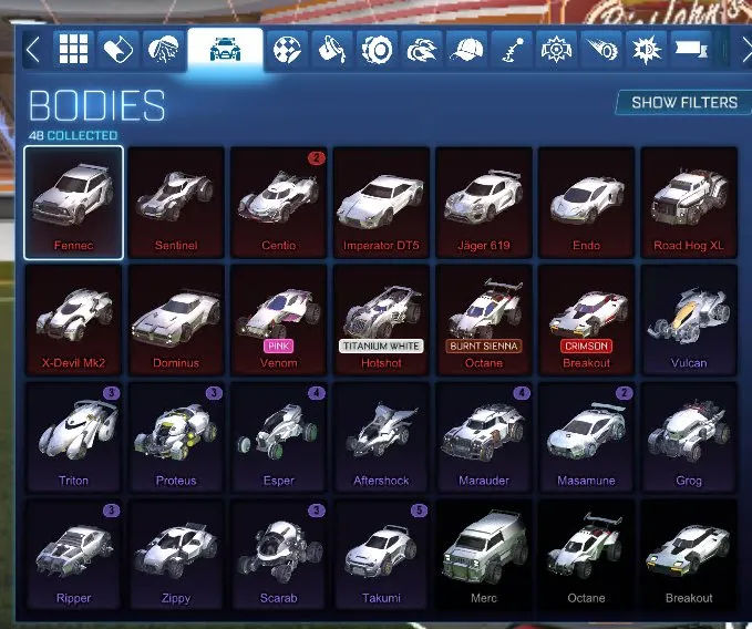 STOCK611 //Account With Fennec, 150+ Import Drops, 35+ Black Market Items, Multiple Painted Cars (K)
