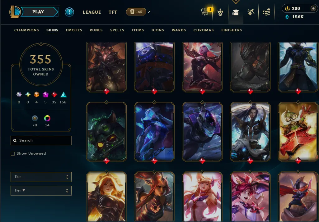 👑(EUW) SILVER II(100% WR, SUPER HIGH ELO) 🚀355 SKIN