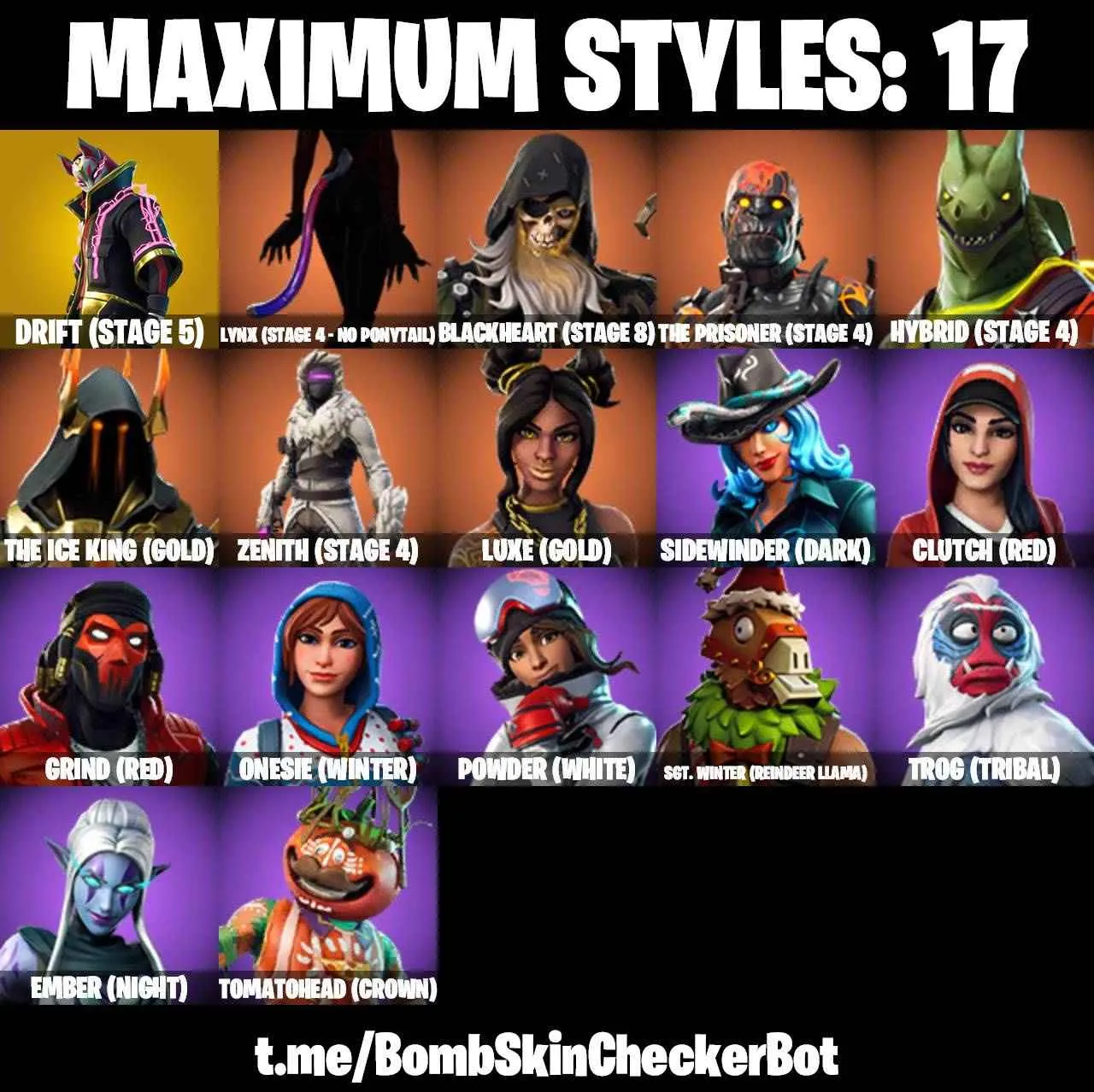 ❤️70 SKINS❤️TAKE THE L❤️THE REAPER❤️ELITE AGENT❤️HAVOC❤️SUB COMMANDER❤️MANDALORIAN❤️ORANGE JUSTICE❤️ZOEY❤️ONESIE(MAX)❤️DRIFT(STAGE 5)❤️PEELY❤️RED-NOSED RAIDER❤️ASTROWORLD CYCLONE❤️RUST BUCKET❤️CAN PLAY ON PSN❤️XBOX❤️PC❤️NINTENDO❤️MOBILE❤️775 VBUCKS❤️