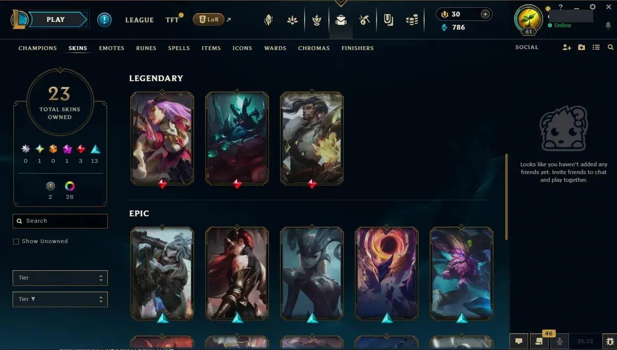 ✨ EUW ➜ S15 ⭐ Hand-made ✨ Radiant Serpent Sett & More ⚡ Emerald IV (56 LP) ♟️ Champs: 34  🎨 Skins: 23 ⭐ LV: 61 💰 BE: 786 ♾️ Lifetime Ownership 📧 Full Email Access 👑 High Quality Riot Account #FALK
