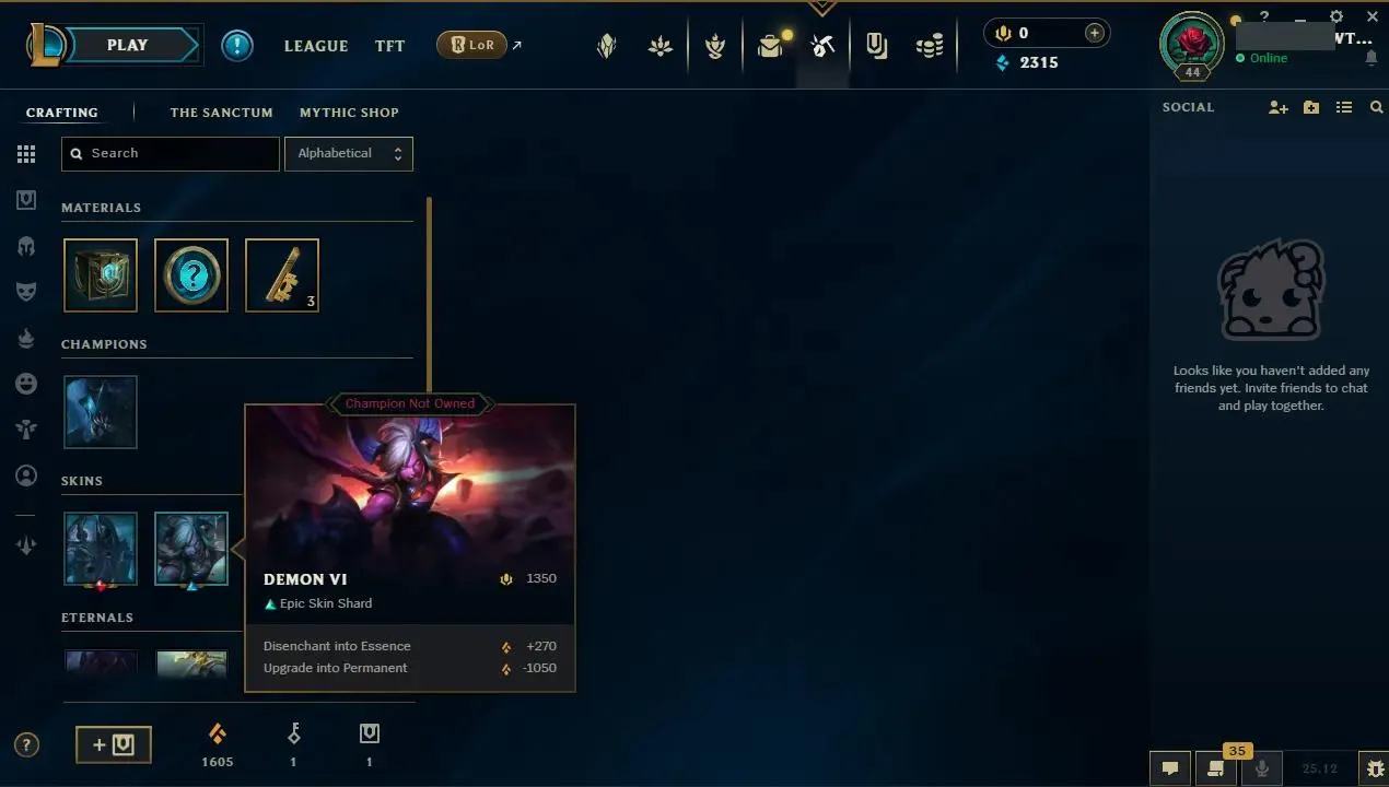 ✨ EUW ➜ S15 ⭐ Hand-made ⚡ Emerald III (55 LP) ✨ WR: 60% 💫 +30LP Gains ✨Dunk Master Darius, Dark Cosmic Jhin, Reaper Hecarim , Ocean Song Zeri & More! ♟️ Champs: 39 🎨 Skins: 10 ⭐ LV: 44 💰 BE: 2315 ♾️ Lifetime Ownership #THEHUB