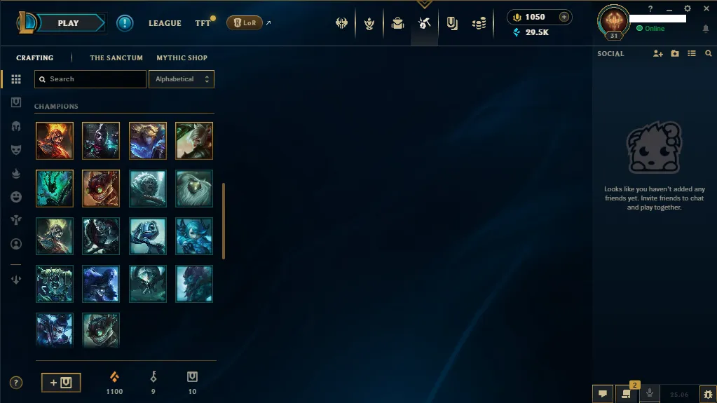 🌎EUNE🏆Ranked Ready✅HandMade⭐️1050RP⭐untouchable Loot 4🔥Skins in loot❄️+29K BLue ✅Full Recovery Info✅️Unverified Email🚀instant delivery