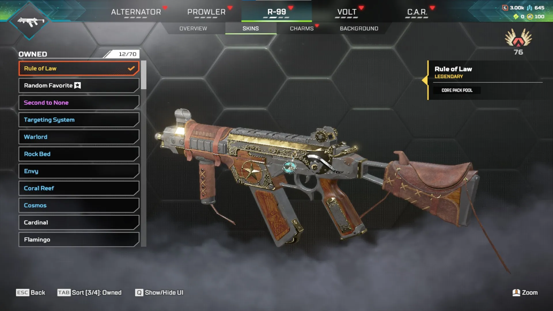 AP644 227 Level, 51 Legendary Items, Skins Like Rule of Law, The Superstar, Speedy Discharge, Pressure Point, Birthright, Hyper Blitz, Golden Guardian, Blood Ritual