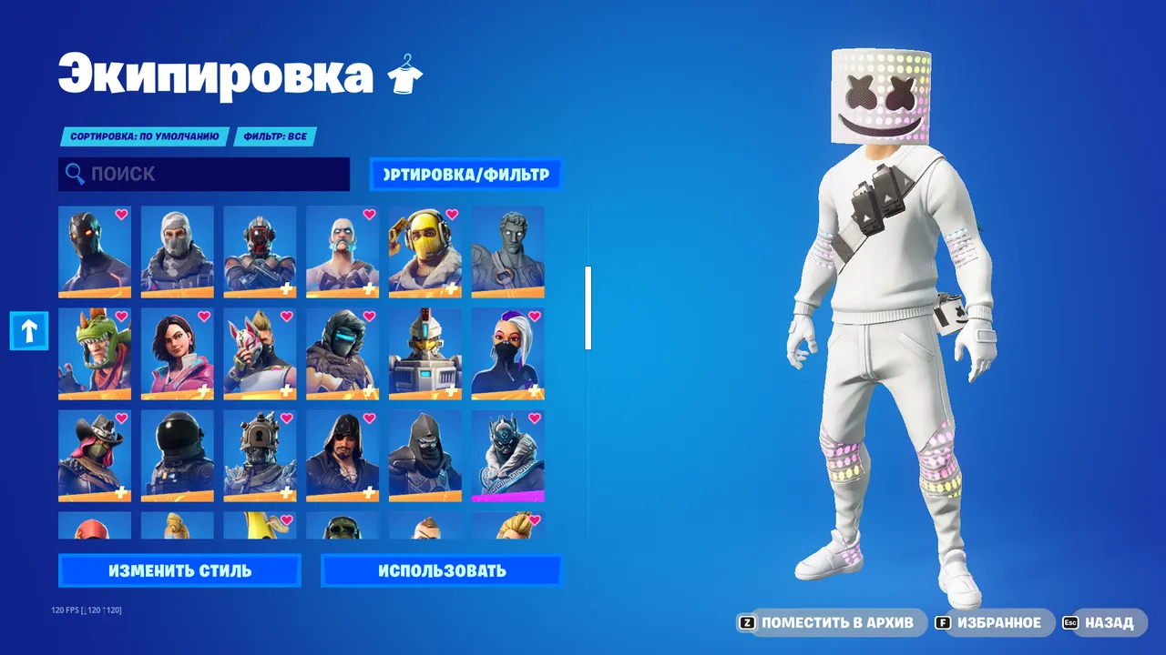 F910 OG Account with Marshmello, Peely, Iconic, and Limited Event Outfits 